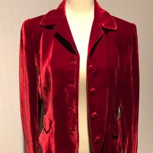 Anne Klein Red Velvet Blazer gorgeous!